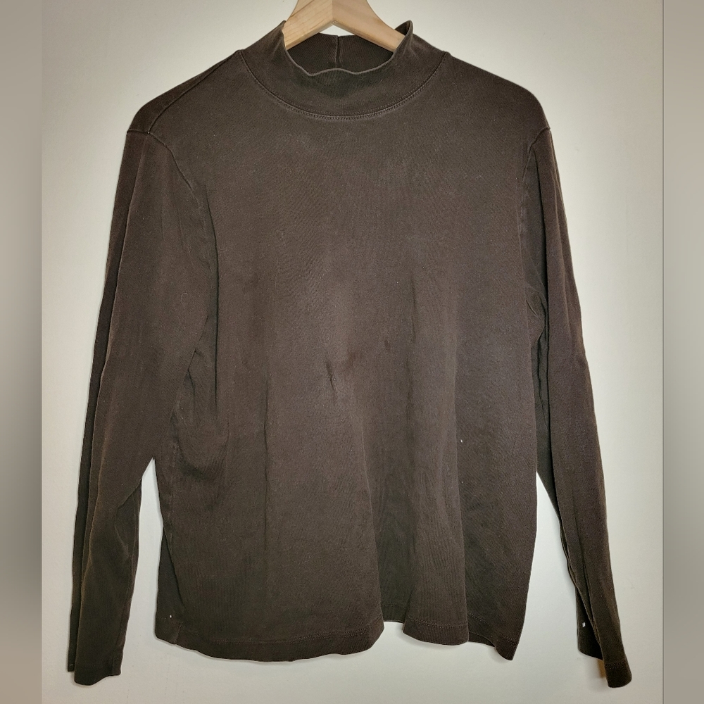 vintage brown faux turtleneck, medium